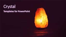  Presentation with pink himalayan salt himalayan salt - Amazing PPT theme having crystal stones alternative medicine - himalayan salt lamp on black backdrop and a wine colored foreground