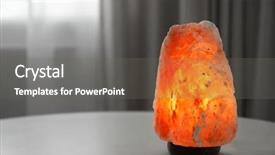  Presentation with table salt - Colorful PPT layouts enhanced with crystal stones alternative medicine - himalayan salt lamp on table backdrop and a gray colored foreground