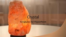  Presentation with alternative medicine - PPT layouts enhanced with crystal stones alternative medicine - himalayan salt lamp on table background and a red colored foreground
