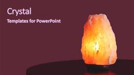  Presentation with table salt - PPT layouts consisting of crystal stones alternative medicine - himalayan salt lamp on table background and a tawny brown colored foreground