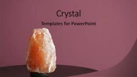 Presentation with table salt - Beautiful slides featuring crystal stones alternative medicine - himalayan salt lamp on table backdrop and a violet colored foreground