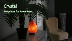  Presentation with pink himalayan salt himalayan salt - Beautiful PPT theme featuring crystal stones alternative medicine - himalayan salt lamp on wooden backdrop and a wine colored foreground