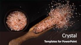  Presentation with pink himalayan salt himalayan salt - Cool new slide deck with crystal stones alternative medicine - pink himalayan coarse grain salt backdrop and a tawny brown colored foreground