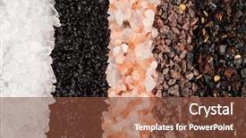  Presentation with alternative medicine - Audience pleasing PPT theme consisting of crystal stones alternative medicine - various coarse grain salts backdrop and a tawny brown colored foreground