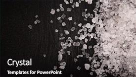  Presentation with diamond - PPT theme enhanced with crystal stones alternative medicine - white diamond coarse grain salt background and a black colored foreground