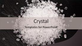  Presentation with diamond - Slide set with crystal stones alternative medicine - white diamond coarse grain salt background and a light gray colored foreground