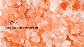  Presentation with pink himalayan salt himalayan salt - Audience pleasing presentation theme consisting of pattern of himalayan pink salt backdrop and a coral colored foreground