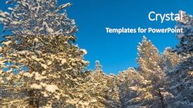  Presentation with glow - Beautiful theme featuring crystal tree - frosty glow sunny winter backdrop and a  colored foreground