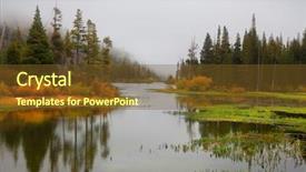  Presentation with crystal - Slide set consisting of crystal tree - mammoth lakes landscape in california background and a tawny brown colored foreground