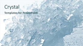  Presentation with ice blue - Presentation design enhanced with ice cubes in blue light background and a sky blue colored foreground