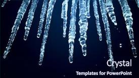  Presentation with night - Theme featuring darkthemes - icicles at night background and a navy blue colored foreground