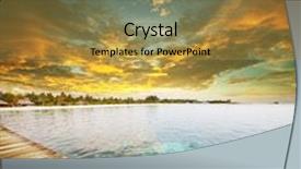  Presentation with serenity - Colorful slides enhanced with crystal tree - maldives serenity at sunset backdrop and a gold colored foreground