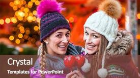  Presentation with german - Amazing presentation theme having crystalized apples on german christmas backdrop and a  colored foreground