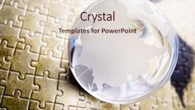  Presentation with crystal ball - Presentation theme with crystall ball world background and a  colored foreground