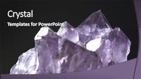  Presentation with crystals - Amazing PPT theme having crystallography - crystals backdrop and a dark gray colored foreground