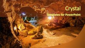  Presentation with ukraine - Audience pleasing presentation consisting of crystallography - krychtaleva cave indoor view ukraine backdrop and a tawny brown colored foreground