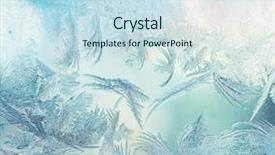  Presentation with frozen - Beautiful PPT layouts featuring crystals background - frozen window pattern backdrop and a sky blue colored foreground