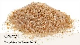  Presentation with sugar cane - Theme consisting of crystals cane sugar heap close background and a lemonade colored foreground