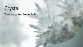  Presentation with crystals - Beautiful presentation theme featuring crystals carbamide forming by evaporation backdrop and a sky blue colored foreground