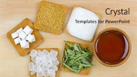  Presentation with crystals - PPT layouts enhanced with crystals granulated white sugar rock background and a coral colored foreground