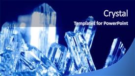  Presentation with crystals - Amazing PPT theme having crystals macro backdrop and a navy blue colored foreground