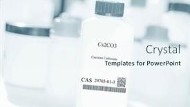  Presentation with laboratory chemical white - PPT theme enhanced with cs2co3-caesium-carbonate-cas-29703 background and a sky blue colored foreground