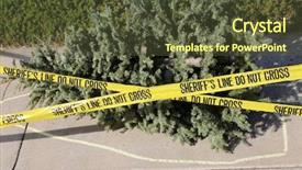  Presentation with old crime - PPT theme having csi red - old dead dried christmas tree background and a tawny brown colored foreground