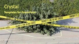  Presentation with old crime - Cool new PPT theme with csi red - old dead dried christmas tree backdrop and a tawny brown colored foreground