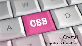  Presentation with css - Beautiful slide set featuring css-computer-key backdrop and a coral colored foreground