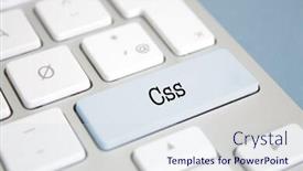  Presentation with css - Audience pleasing PPT layouts consisting of css-means-hello backdrop and a sky blue colored foreground