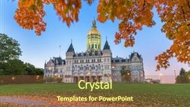  Presentation with us capitol - Audience pleasing presentation consisting of new government - connecticut state capitol in hartford backdrop and a tawny brown colored foreground