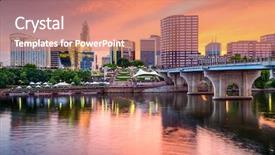 Presentation with nighttime - Presentation design with nighttime - hartford connecticut usa downtown skyline background and a coral colored foreground