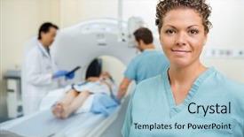  Presentation with nurse - PPT theme featuring wooden background anis star background and a tawny brown colored foreground