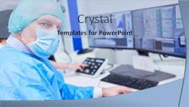  Presentation with biotech - Cool new slides with cta-in-the-biotech-laboratory backdrop and a light blue colored foreground