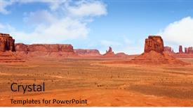  Presentation with utah - Presentation featuring ctah - panorama view of monument valley background and a red colored foreground