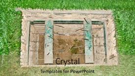  Presentation with vietnam war - Presentation theme consisting of cu chi tunnels area vietnam background and a coral colored foreground