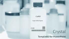  Presentation with laboratory chemical white - Presentation theme consisting of cu9s5-copper-sulfide-digenite-cas background and a sky blue colored foreground
