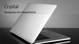  Presentation with gray - Presentation design with cualite - laptop on gray background background and a  colored foreground