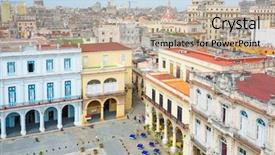  Presentation with cuba - Slide deck consisting of cuba - beautiful view of the old background and a mint green colored foreground