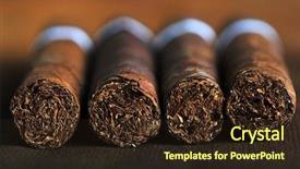  Presentation with cuba - Presentation design having cuba - detailed photo of a cigar background and a wine colored foreground