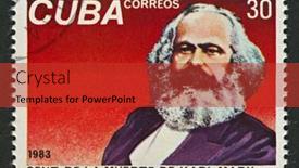  Presentation with karl marx - Beautiful PPT theme featuring cuba-circa-1983-a-stamp backdrop and a red colored foreground