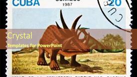  Presentation with dinosaur - Audience pleasing PPT layouts consisting of cuba-circa-1987-a-stamp backdrop and a tawny brown colored foreground