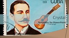  Presentation with cuba - Presentation theme consisting of cuba-circa-1991-a-post background and a light blue colored foreground