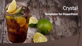  Presentation with cuba us - Cool new presentation theme with cuba libre drink with lime backdrop and a tawny brown colored foreground
