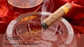  Presentation with cuban - Presentation design featuring cuban cigar and and glass liquor over red satin background and a red colored foreground