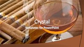  Presentation with cuban - Cool new theme with cuban cigar and liquor drink on wood background backdrop and a coral colored foreground