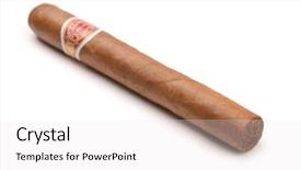  Presentation with cuban - Slide deck consisting of cuban cigar isolated on white background and a white colored foreground