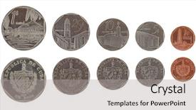  Presentation with cuban - Amazing PPT theme having cuban convertible peso coins isolated backdrop and a  colored foreground