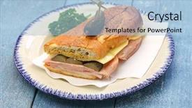  Presentation with cuban - Audience pleasing PPT theme consisting of cuban sandwich cuban mix ham backdrop and a light blue colored foreground