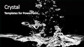  Presentation with splash - Presentation theme having photo of water splash background and a black colored foreground